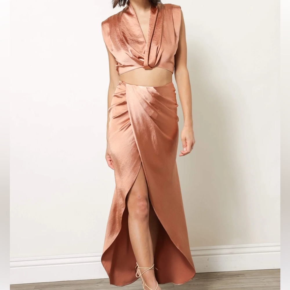 Crop Top and Midi Skirt set